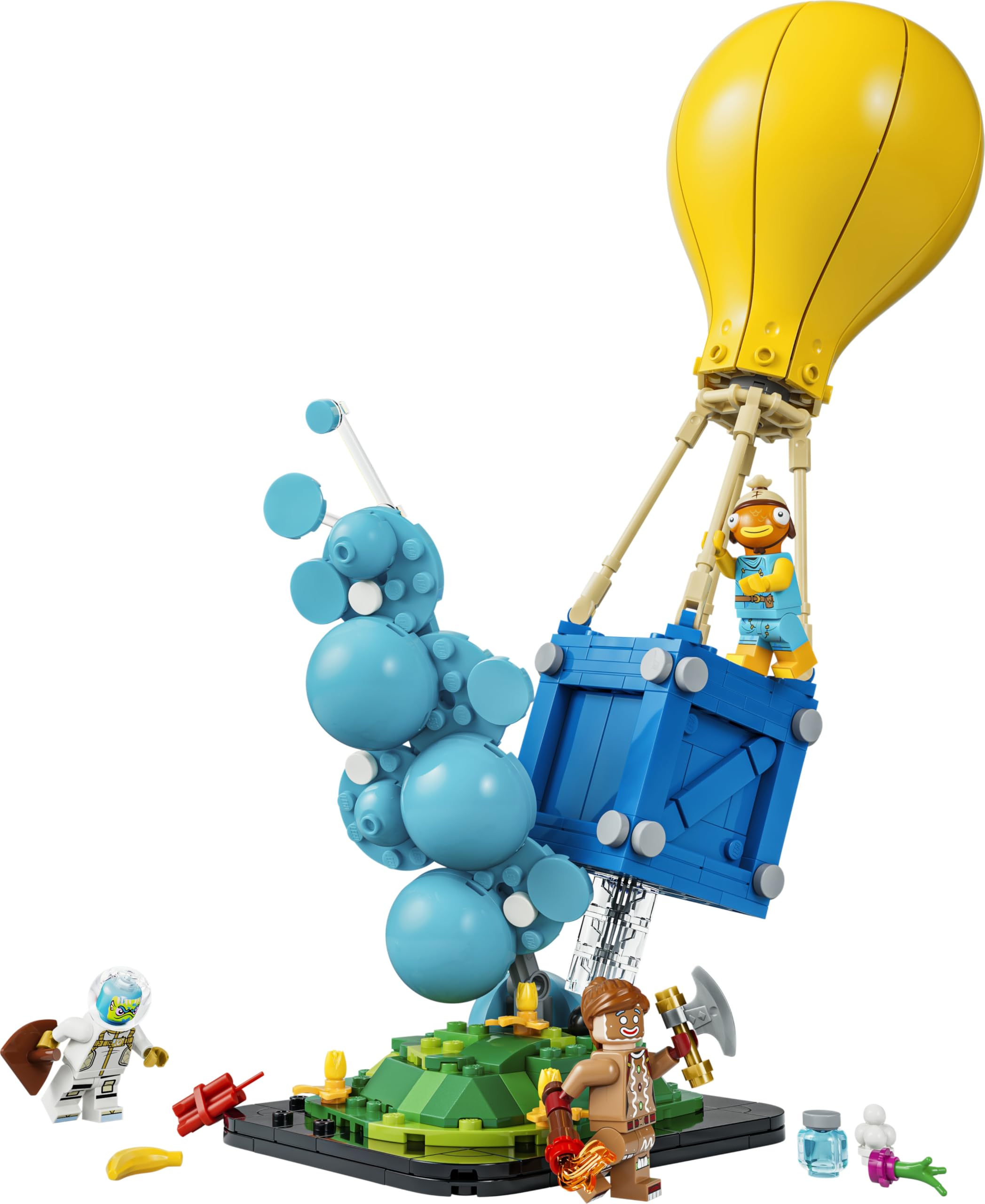 LEGO Fortnite Entrega de Suministros de Juguete – Minifiguras de Palito de Pescado, Leviatán y Artillera de Jengibre con Accesorios – Decoración Gamer – Regalo para Niños y NIñas de 10+ Años – 77080