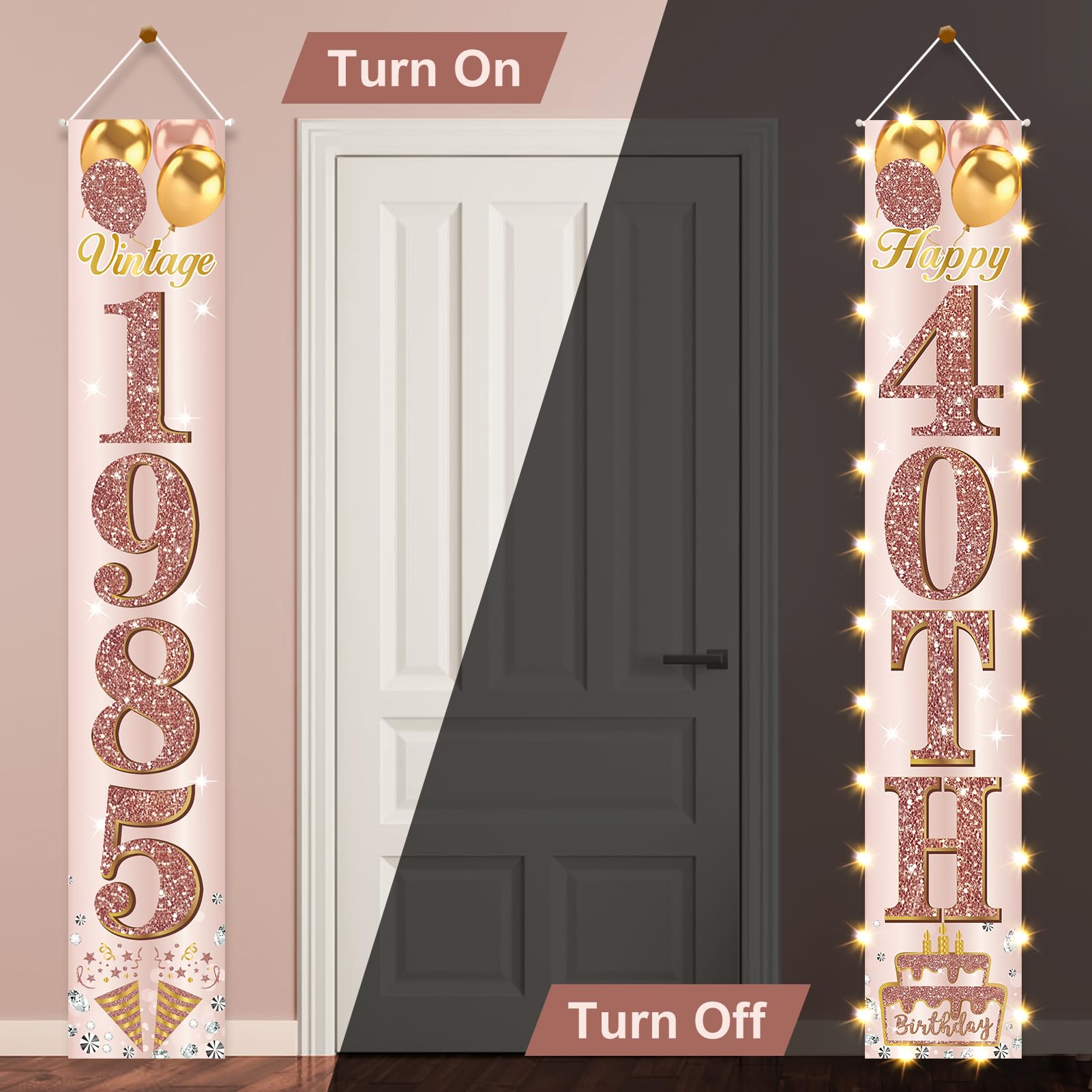 Addobbi Party Decorazione Feste Dusenly - Striscione Triangoli Glitter Oro Per Matrimoni E Fidanzamenti Decorazione Soffitto Party - Foto 8