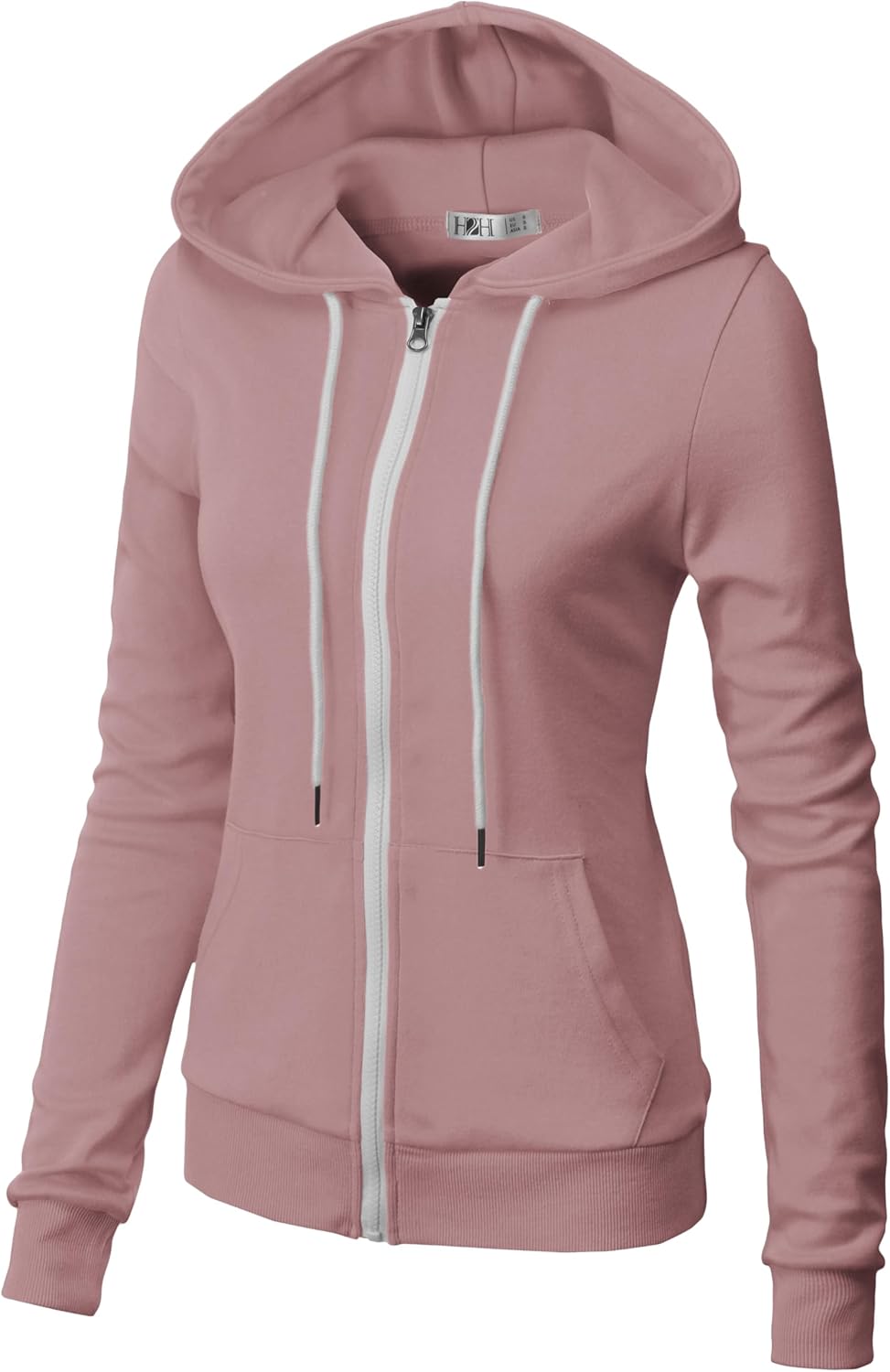 H2H Women's Slim Fit Zip Up & Pullover Hoodie Lightweight Long Sleeve Kangaroo Pocket Basic Casual Sweatshirt - Image 3