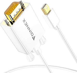 FOINNEX Mini DisplayPort to VGA Cable, Thunderbolt/Mini DP to VGA Cable 6ft (Thunderbolt 2) Compatible with MacBook Pro/Air, Surface Pro/Dock, Projector, Monitor