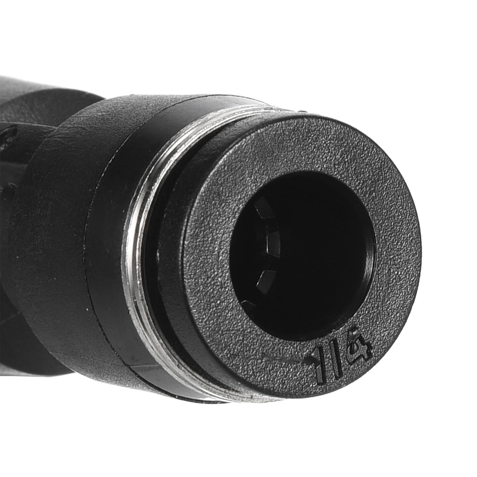 PATIKIL 1/4" a 6mm Riduzione Connessione a Pressione Aria Tubo Raccordo, 2pz Dritto Unione Riduttore Pneumatico Rapida Connessione Raccordi, Nero & Blu