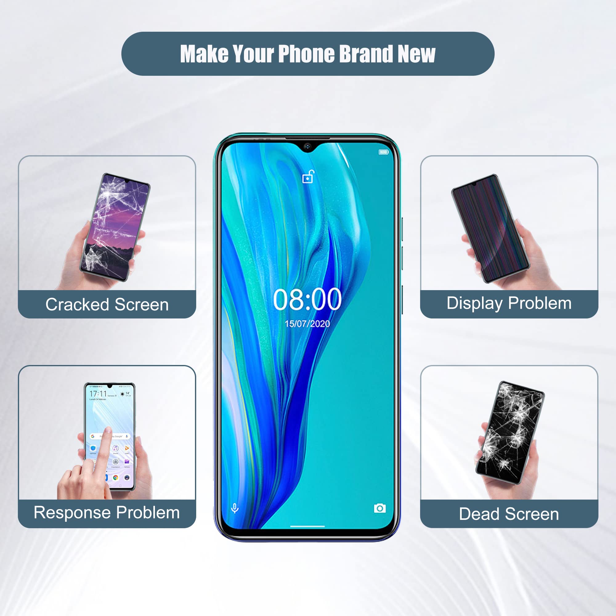 Display LCD Di Ricambio Per Ulefone Note 9P - 6.52 Pollici Con Touch Screen E Strumenti Di Installazione