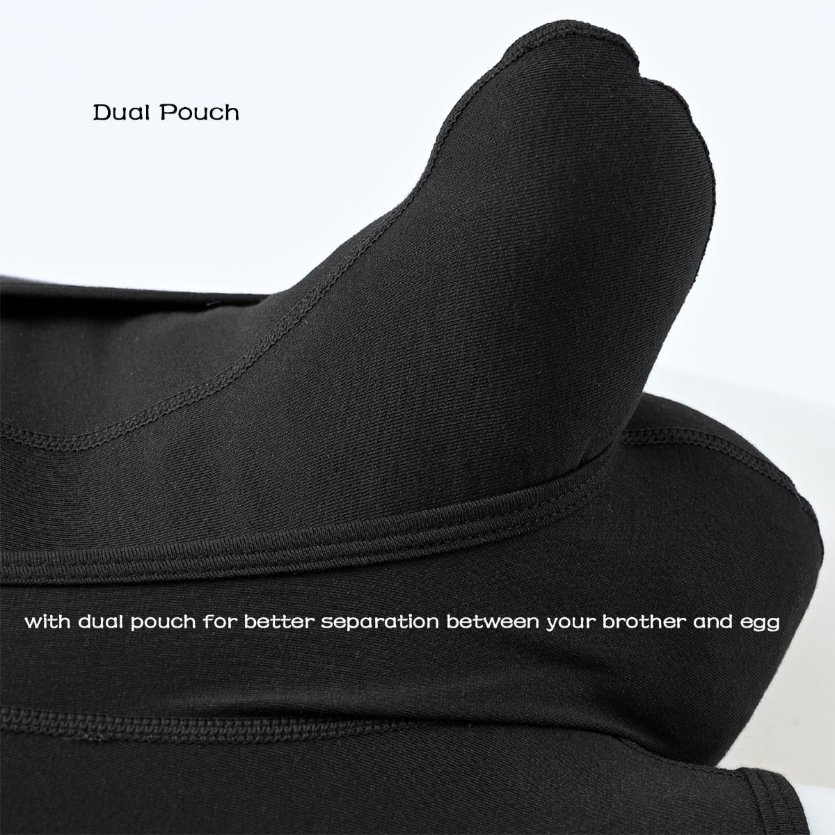 ZONBAILON Men's Dual Pouch Underwear Short Leg Bulge Boxer Briefs Separated Pouch Modal Trunks - Image 4