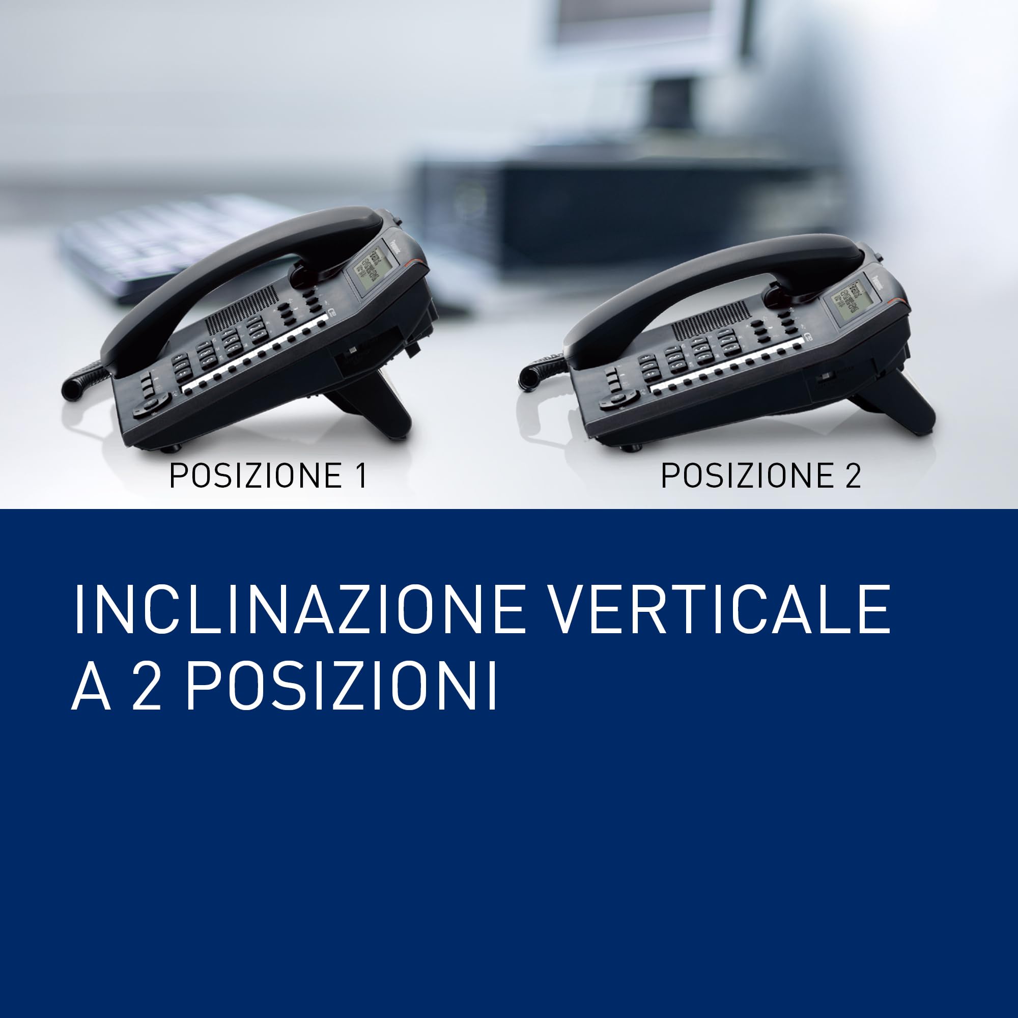 Panasonic KX-TS880EXB Telefono Fisso a Filo con Vivavoce e Identificativo del Chiamante, Sistema Telefonico Integrato, Rubrica, Richiamata a Tocco Singolo, Blocco della Selezione, Porta Dati, Nero