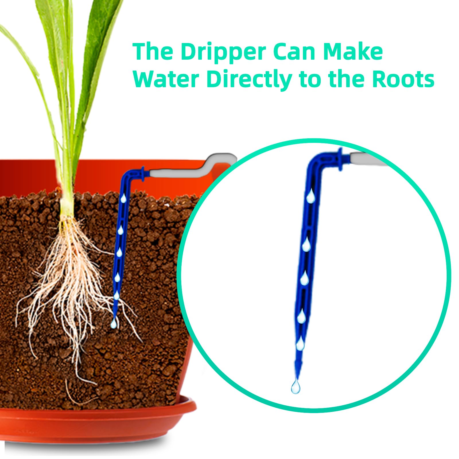 Sistema di irrigazione a goccia solare, supporta 30 vasi, 12 modalità di temporizzazione, kit di irrigazione a goccia, sistema di irrigazione automatico per piante da esterno, giardino e