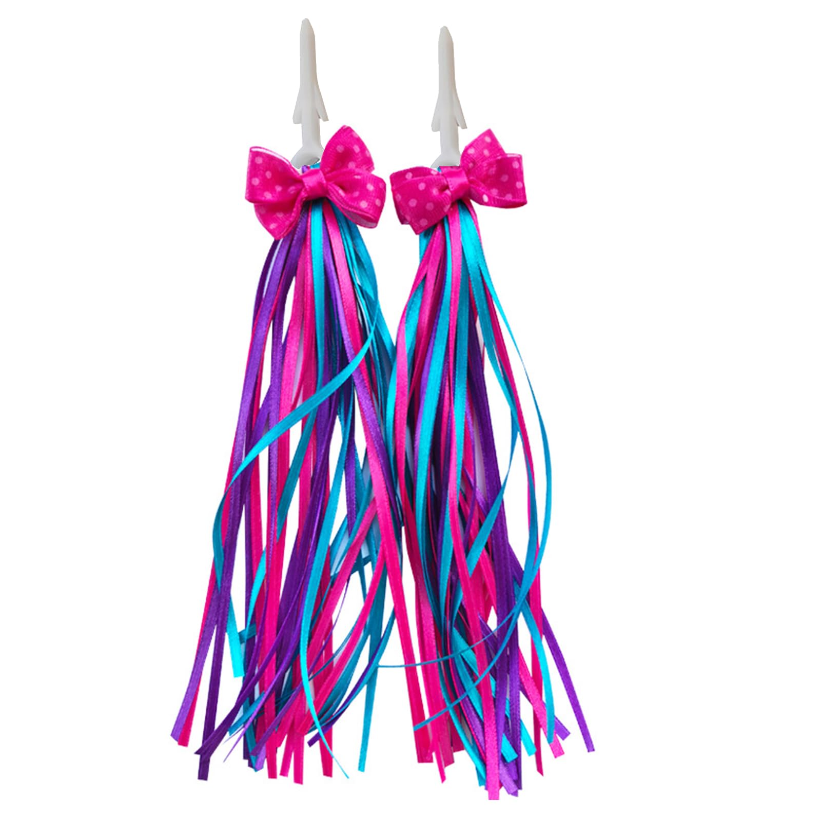 QIAOLIDA Colorful Bike Handle Streamers Scooter Handlebars Tassels Grips Ribbon Decoration Accessories