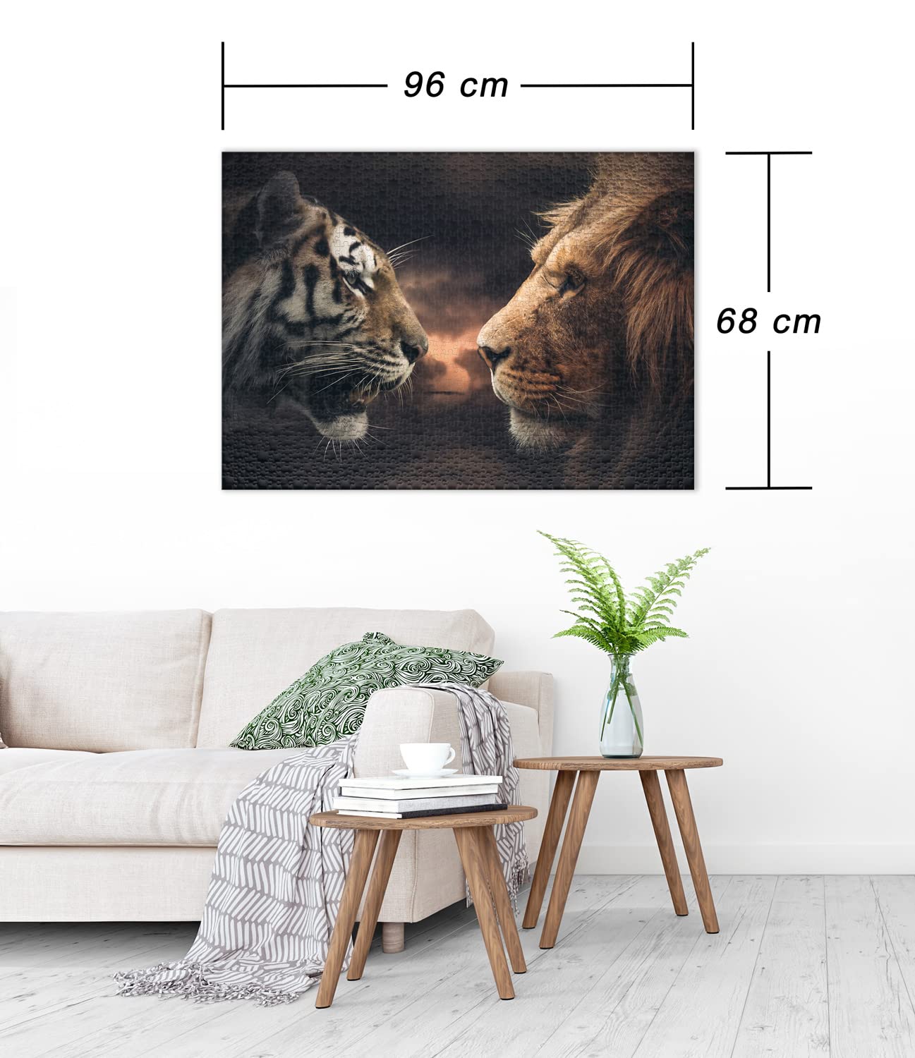 Ulmer Puzzleschmiede - Puzzle 'Rumble in The Jungle' - 2000 Piece Modern Animal Puzzle for Adults, Gelegte Puzzle-Größe: 96,6 x 69,2 cm - Image 3