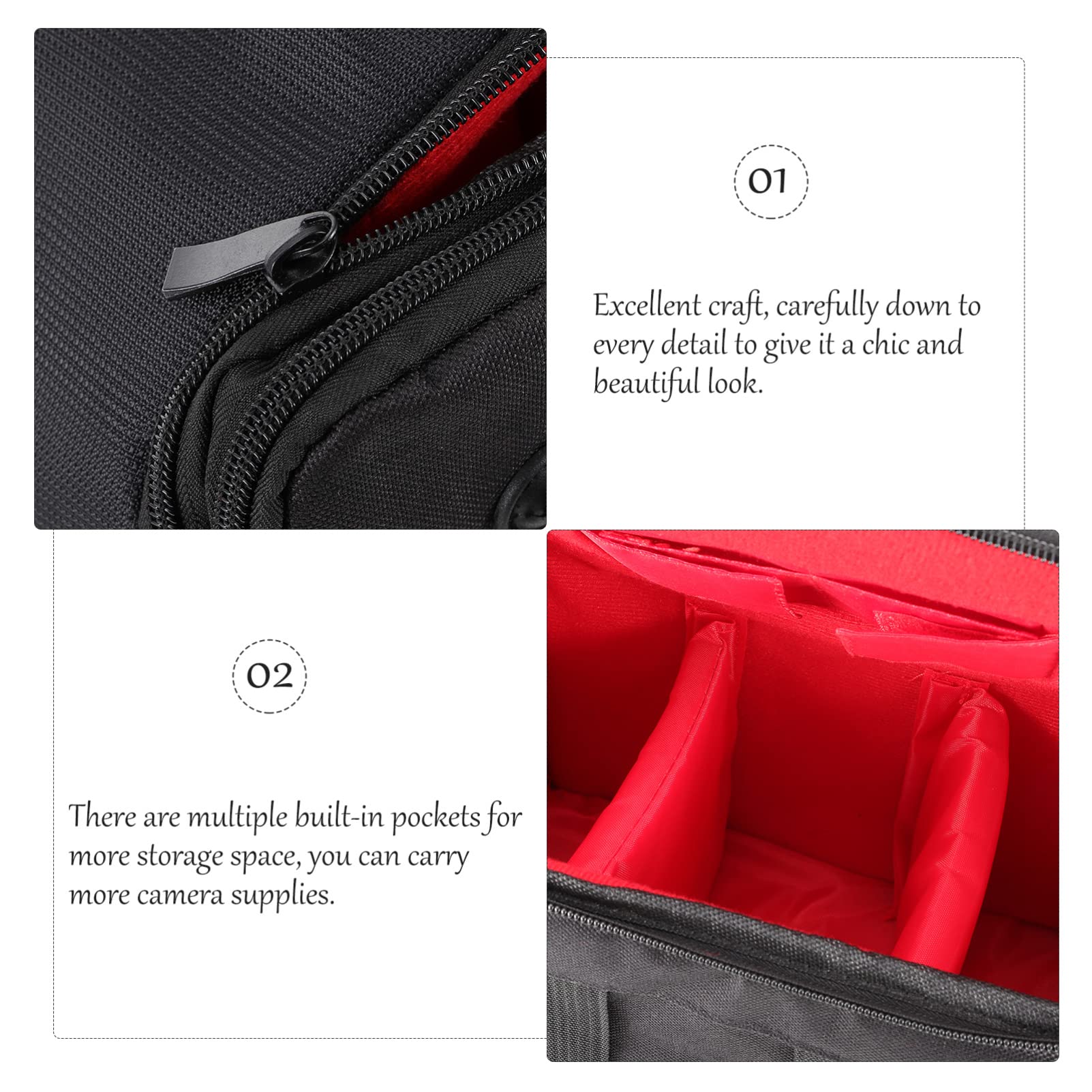 Gadpiparty Borsa Tracolla Regolabile e Copertura Antipioggia in Nylon per Trasporto Sicuro per Macchina Fotografica Reflex