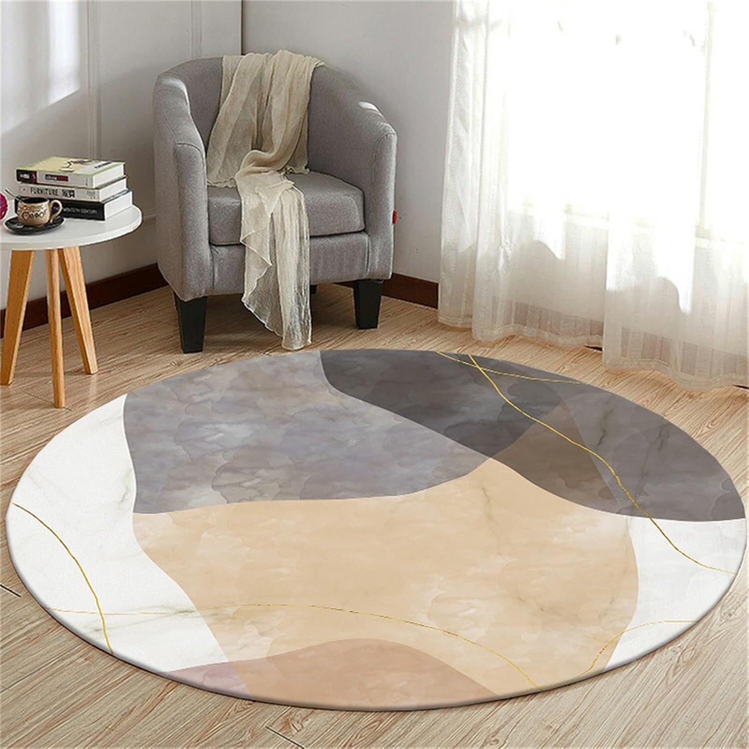 Tapis de chaise de bureau parquet bois franc protection ronde 140cm