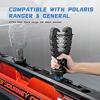 Vista 4 de KEMIMOTO UTV Tool Holder Rack, Tie Down Anchor Compatible with Polaris Ranger General, Tool Holder Rack with Rubber Snubbers for Added Security