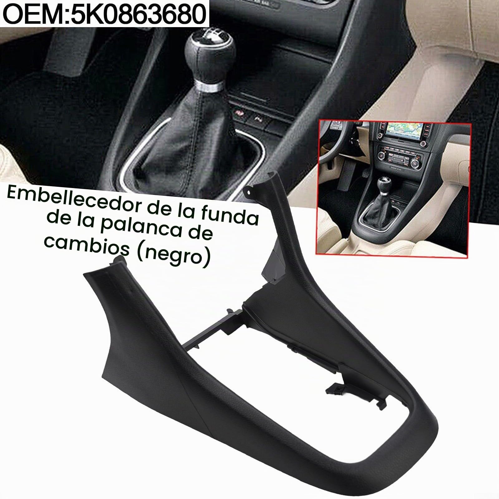 Actualiza tu para Golf 6 MK6 con marco de consola central, mejora el aspecto