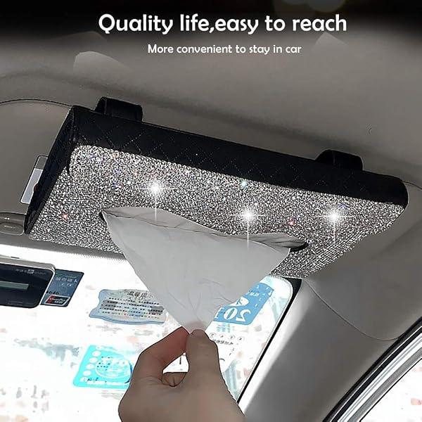 eing Car Neck Pillow Breathable Auto Head Neck Rest Cushion Bling Crystal Relax Neck Support Headrest Comfortable Soft Pillows for Travel Car Seat & Home - 2 Pack PU Leather - 3