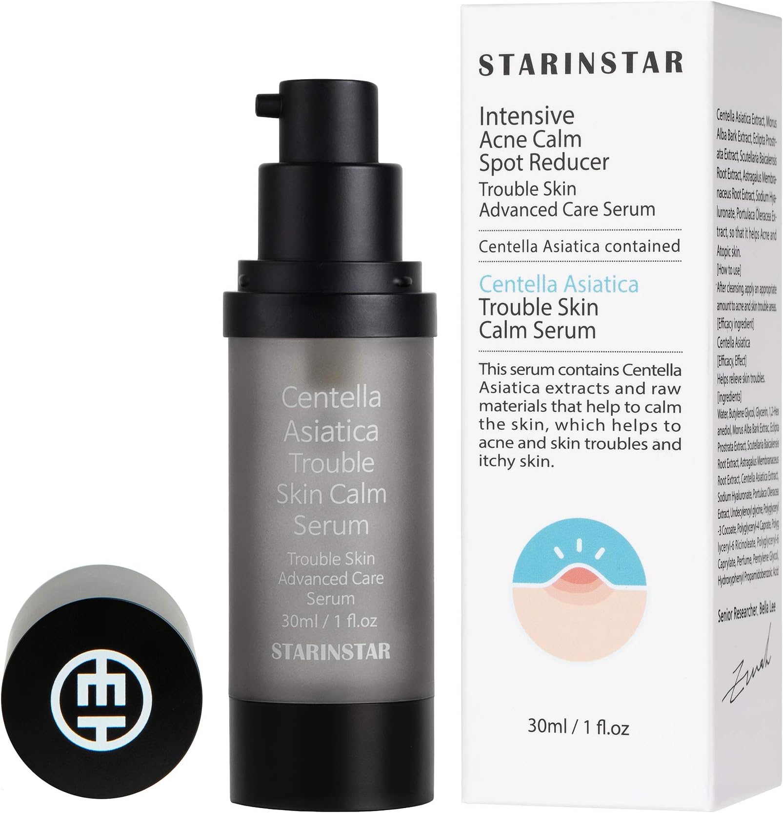 MOYAMOYA Centella Asiatica Trouble Skin Calm Serum, Intensive Acne Calm Spot Reducer, Trouble Skin Advanced Care Serum, Centella Asiatica contained, 30ml/ 1 fl.oz