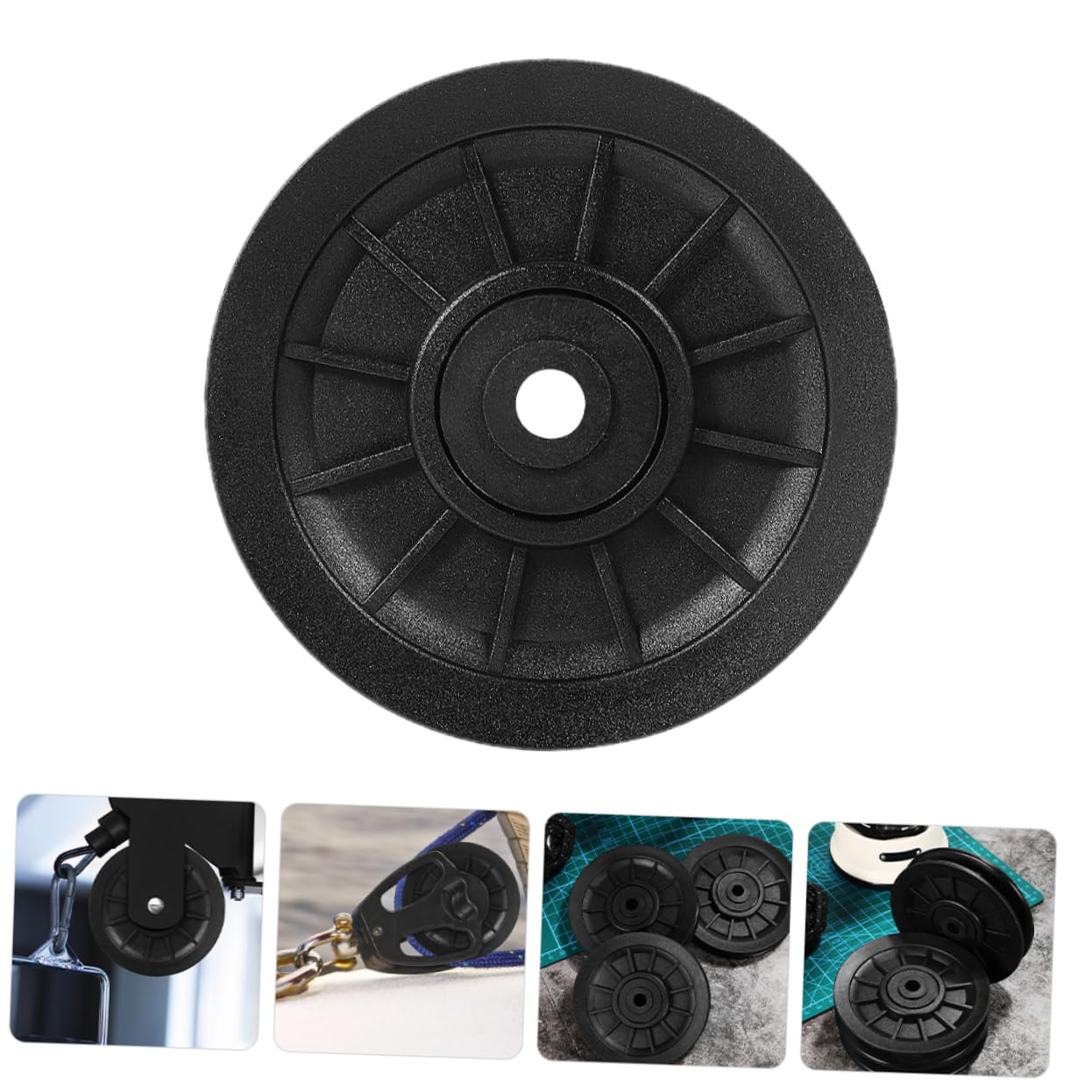 PRETYZOOM 6 Piezas Poleas de Gimnasio de Pa6, Diseño Rozamiento para Entrenamiento de Fuerza y Suministros de Fitness