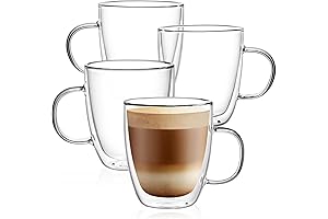 CNGLASS Large Glass Coffee Mugs: Your Solution for Optimal Coffee Enjoyment!