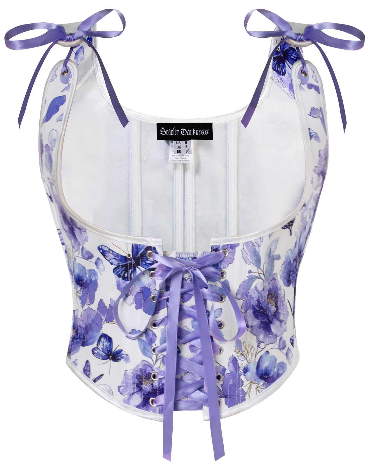 Scarlet Darkness Women's Underbust Corset Top Renaissance Medieval Lace-up Boned Fairycore Pirate Corsets