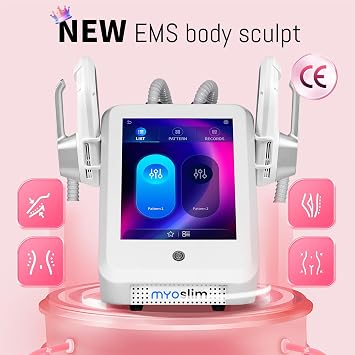 Myoslim EMS Body Sculpt Machine Professional for Slimming, Muscle Stimulation, Fat Reduction, RF, CE Certified, Salon Device
