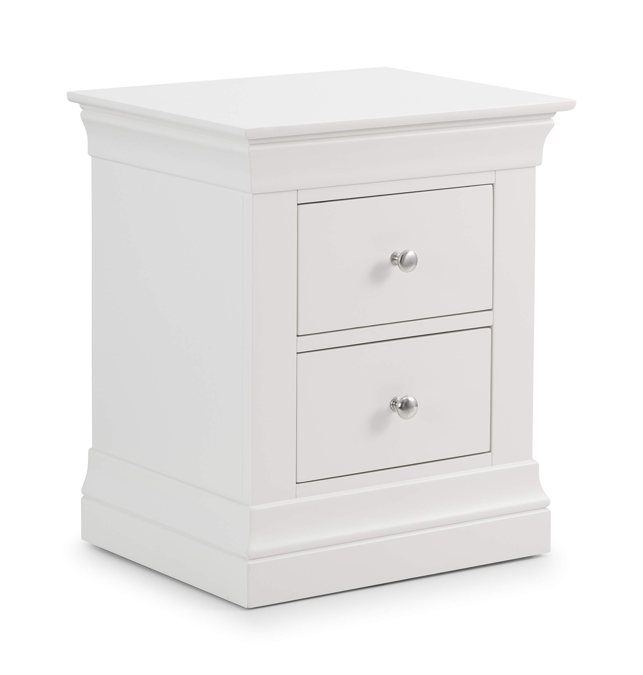 Julian BowenClermont Bedside Table with 2 Drawers, White