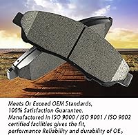 Vista 3 de Juego de pastillas de freno delanteras y traseras de 4 ruedas de repuesto de pastillas de freno de disco de cerámica para Nissan Pathfinder