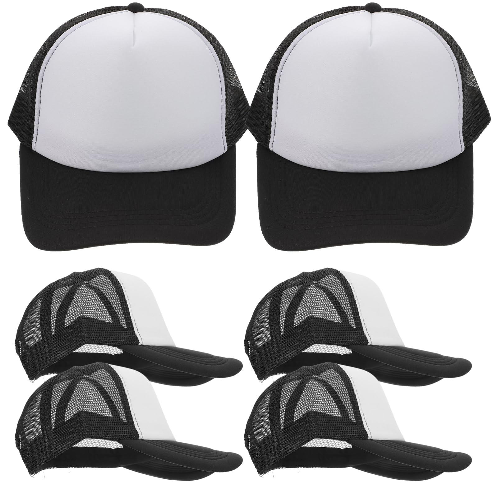 Holibanna Berretto da Baseball Sublimato Berretti da Baseball Vuoti Cappelli da Esterno Cappello Fai da Te Berretto Fai da Te in Rete Cappello da Uomo in Rete Black Spugna