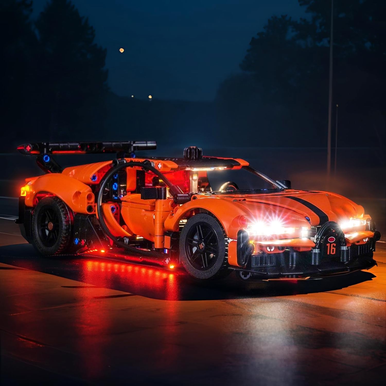 LocoLee Customized Light kit Compatible with Lego 42222 Bugatti Chiron Pur Sport Hypercar - No Actual Model Only Lights, LED Lighting Accessories Compatible with Lego Bugatti Hypercar
