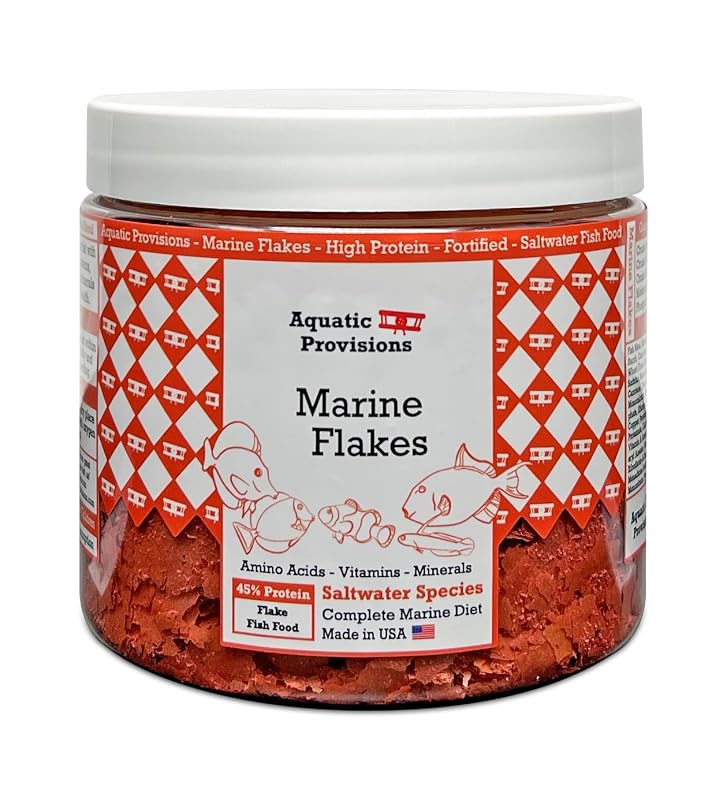 Alimento em Flocos para Peixes Marinhos Aquatic Provisions com Krill, Camarão e Spirulina, 50 g