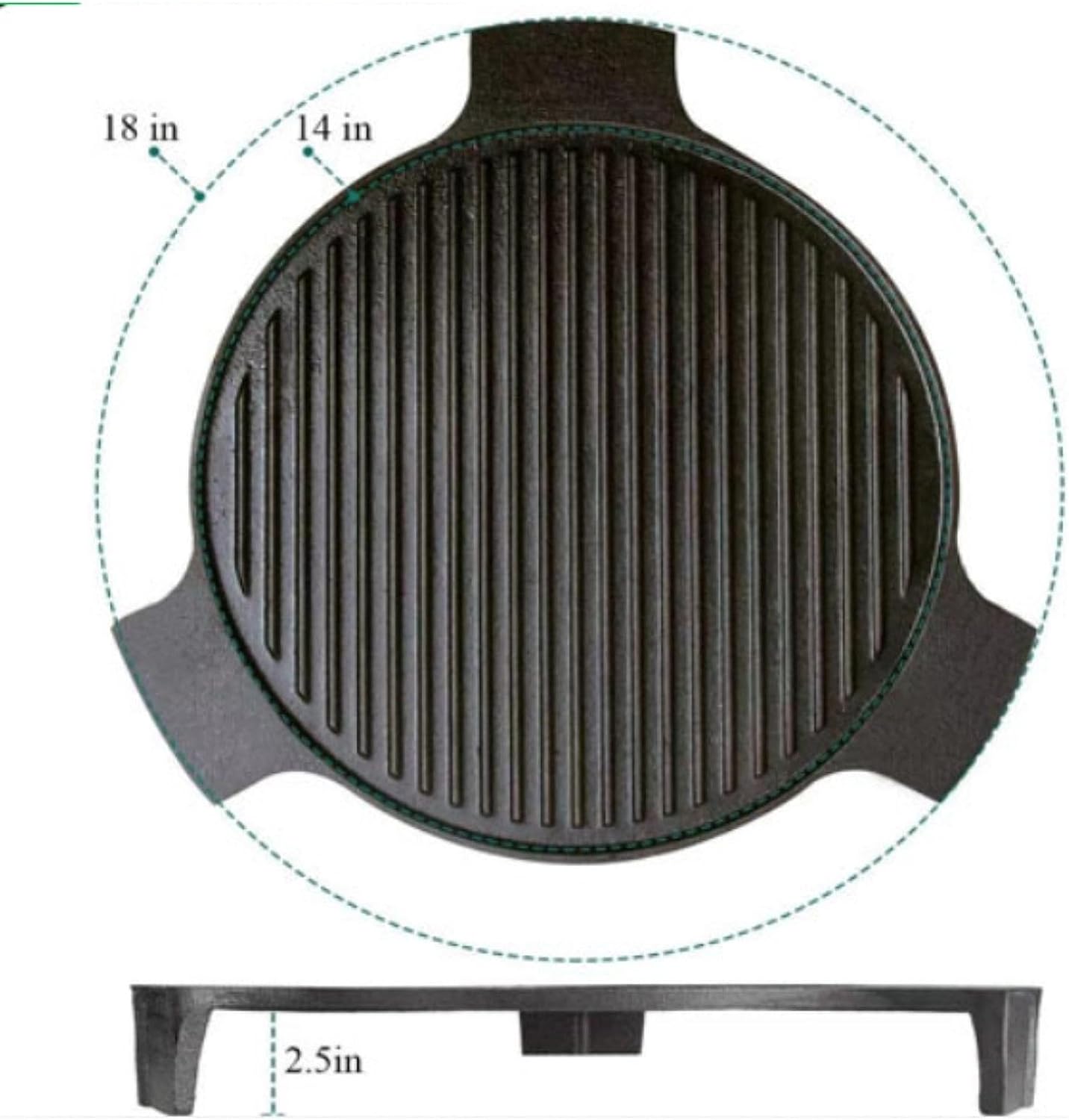 18 Inch Cast Iron Griddle Setter with 3 Leg Accessory