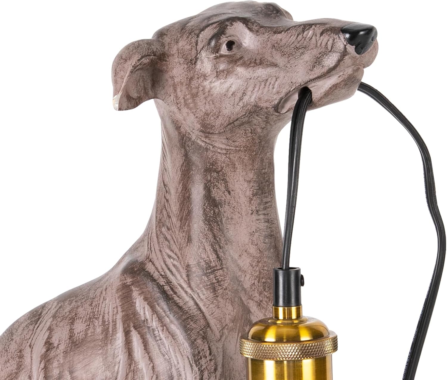 Modern Resin Carved Dog Table Lamp Sitting Dog Floor Lamp Animal Table lamp Creative Desk Lamp for Home Decor,Living Room, Bedroom H17inch Cord 5.9ft