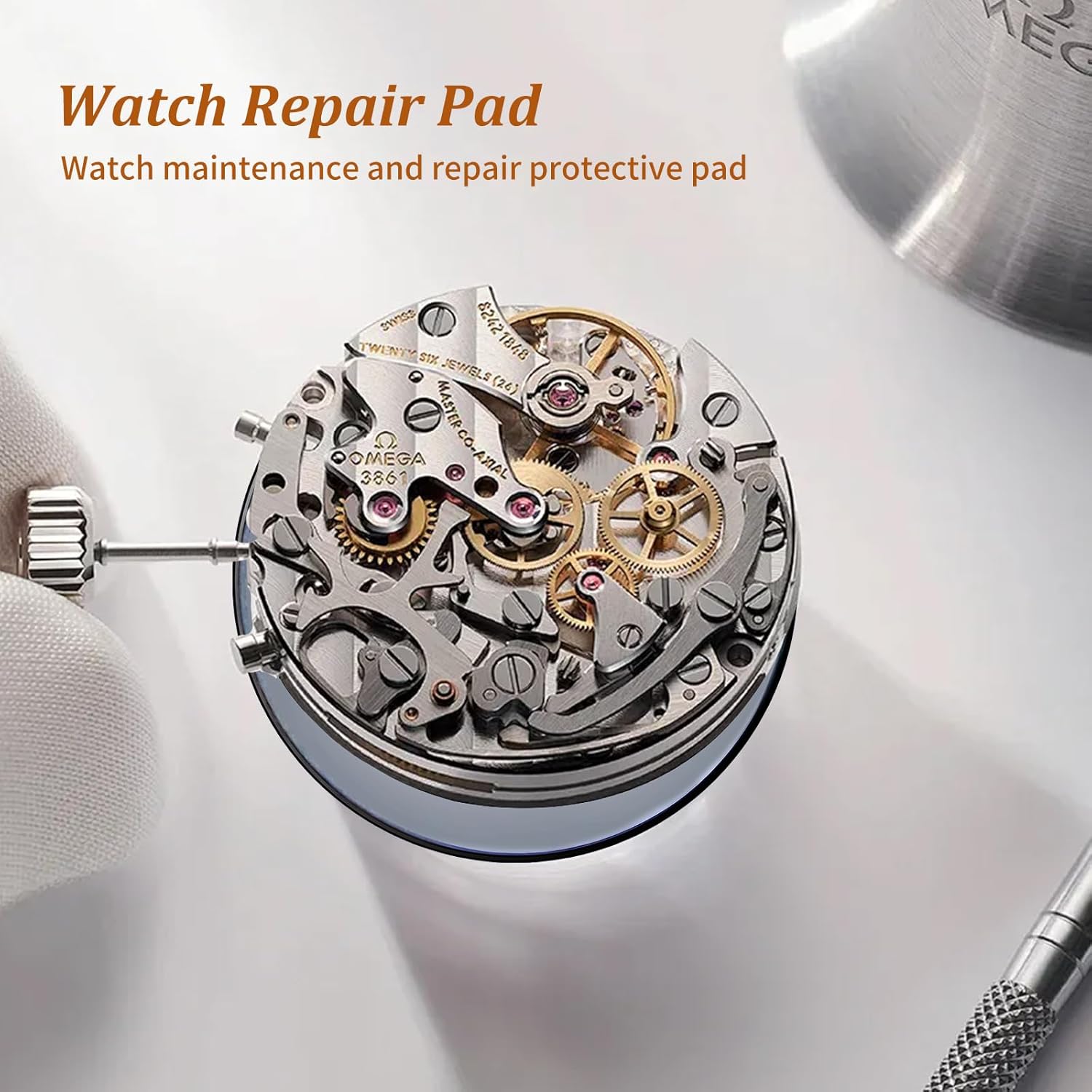 5395-75 Watch Case Casing Cushion, Transparent Soft Gel Watch Cushion Pad Holder Movement Changing Battery Repair Kit Tool (55mm)