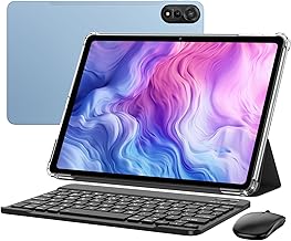 【タブレット 12インチ 大画面】 Blackview アンドロイド15 タブレットPC 2000*1200解像度、24GB+128GB+2TB拡張、9000mAh+PD 18W急速充電、8コアCPU T615 Widevine L1対応、SIM 4G 通話+GPS+AIカメラ 動画 ゲーミングタブレット キーボード/マウス/タッチペン/保護ケース付き (ブルー)