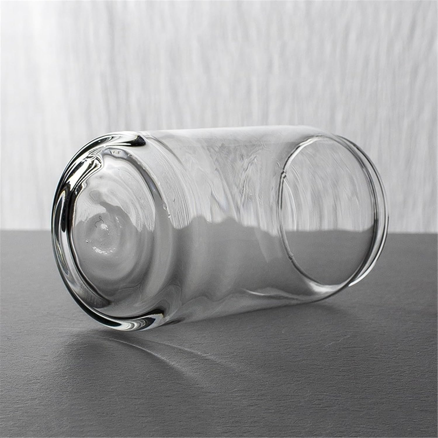 Glass Cups Vintage Can Shaped Glass Cups, 16.5 Oz Clear Lead-free Drinking Glasses for Water Juice Iced Tea Cocktail Cocktail Glasses