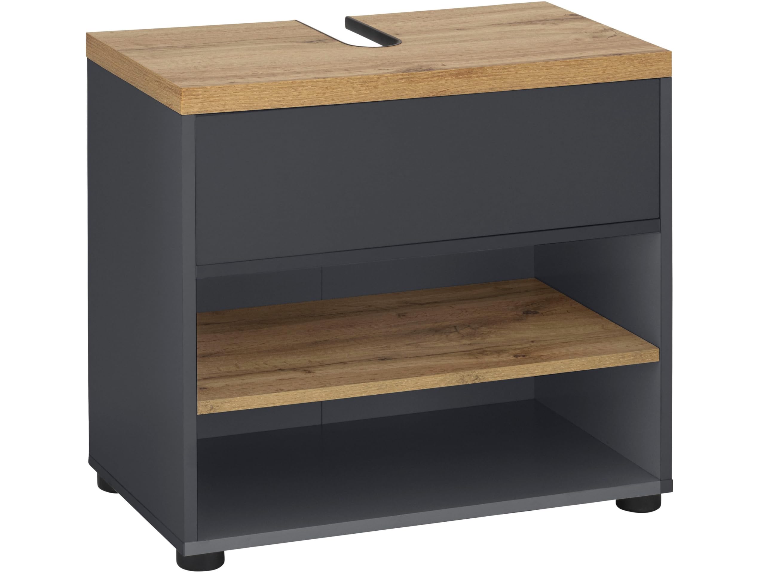 Loft24 - Bathroom Vanity Unit - Anthracite Oak - Single Door