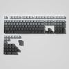 Glacier Contour Lines Keycaps Cherry Profile PBT Double Shot Side Print for Mechanical Keyboards Compatible with 60% 65% 75% 80% 96% 100% Layouts (Black Contour Lines)
