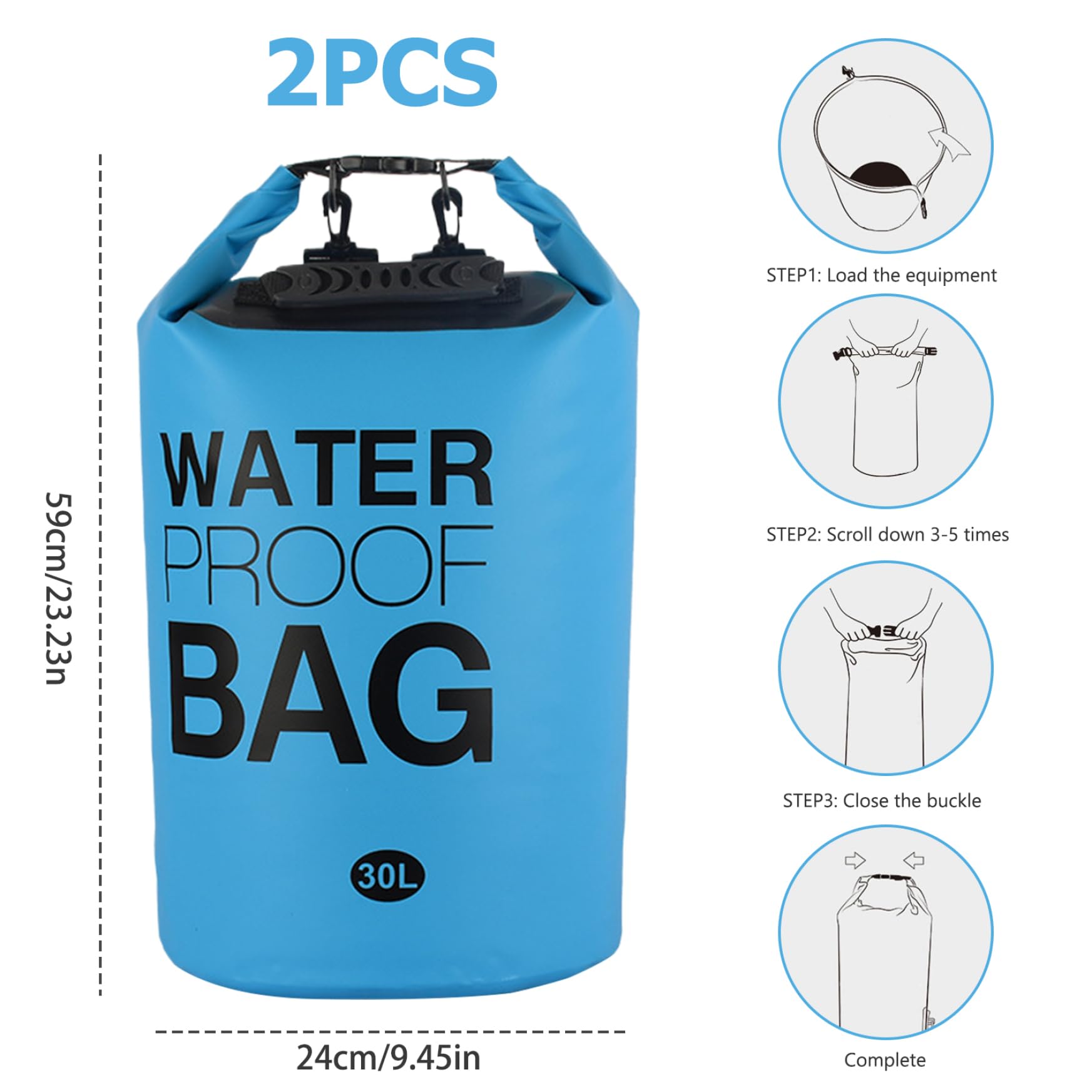 Poids d'échelle de Piscine 2 pièces 30L Poids de Marche de Piscine Sacs de Sable de Piscine en PVC 500D imperméables remplissables Poids de Piscine Hors Sol/creusée Polyvalents