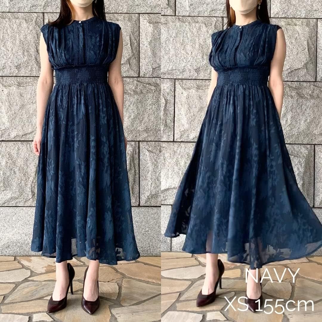 For'mu-フォム- シアーシャーリングドレス Amazon.co.jp: シアーシャーリングドレス (XS, ネイビー
