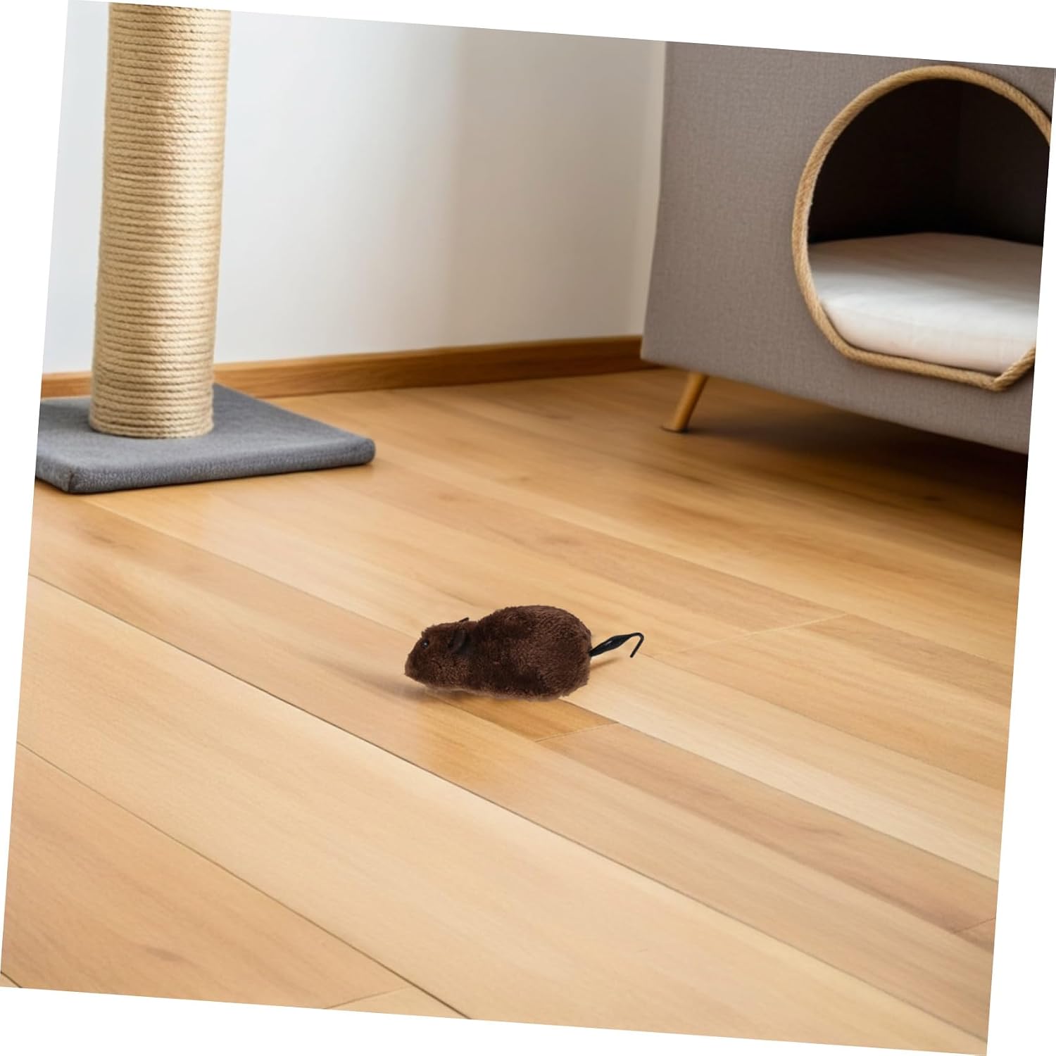 BESPORTBLE Wind up Mouse, for Pet Entertainment and Training 6pcs Realistic Soft Plush with Dynamic Route and No Electronics Polyester and Plastic Material Cat for Cats