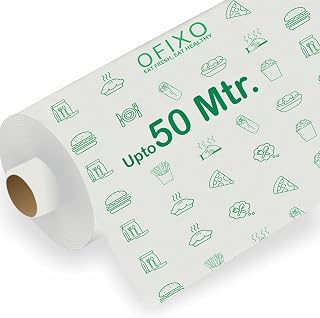 OFIXO Food Wrapping Paper Roll - Premium Non-Stick Butter Wrapping Paper. Food Wrapping Paper, Re-heatable Non Stick Pape... Price In India