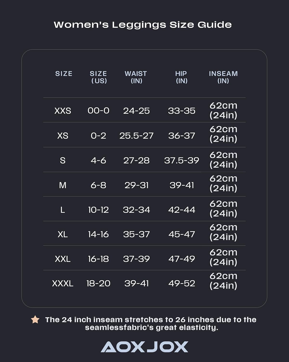 Aoxjox Women's Impact Seamless Workout Leggings Low Waist Hidden Scrunch Butt Lifting Athletic Yoga Pants 24" - Image 5