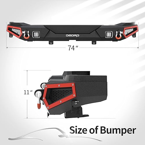 Miniatura 9 de OEDRO Parachoques delantero y trasero y guardabarros compatibles con Ford Bronco 24 puertas 2021-2023 juego de 4 guardabarros planos todoterreno y