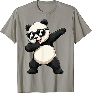 Cute Dabbing Panda Bear Outfit Boy Men Dab Zoo Animal Kids T-Shirt