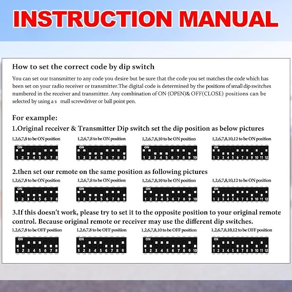 Kingdder 4 Pcs Garage Door Remote Compatible with Linear Delta 3