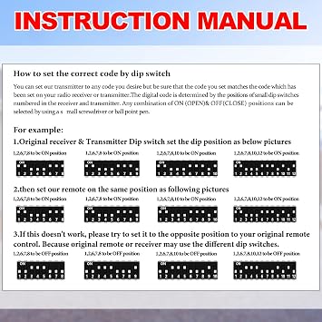 Kingdder 4 Pcs Garage Door Remote Compatible with Linear Delta 3