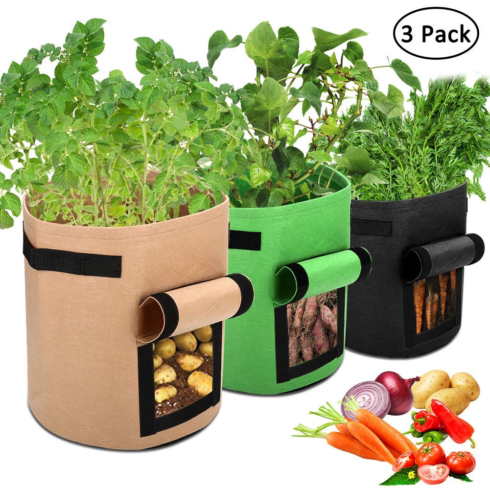 Bolsa de Cultivo de Plantas, 3 x 7 Gallones Maceta de Cultivo de ...