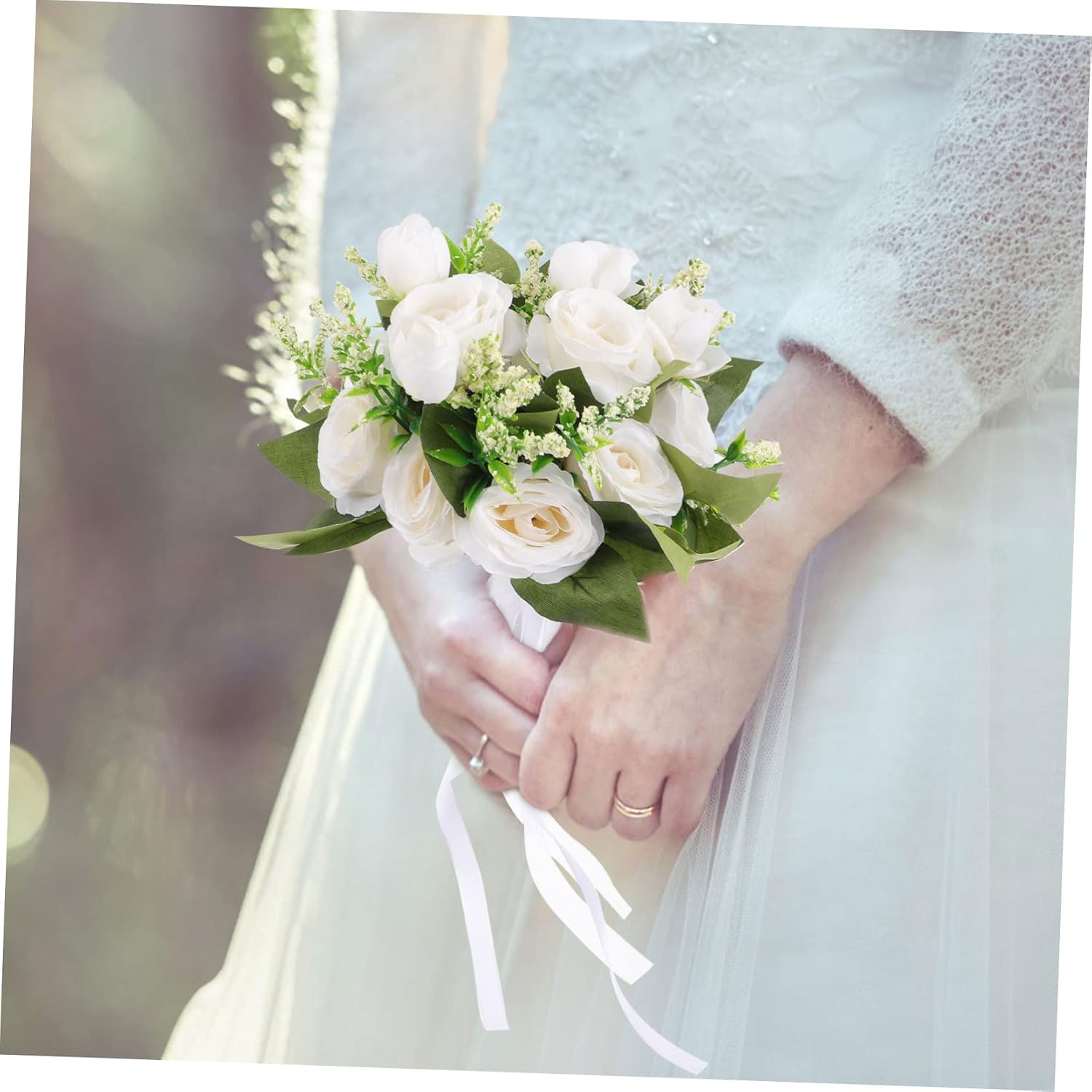 Silk Wedding Flowers Bouquet for Bride Artificial Silk Bouquets Hand Holding Design Lifelike Wedding Flower Decorations