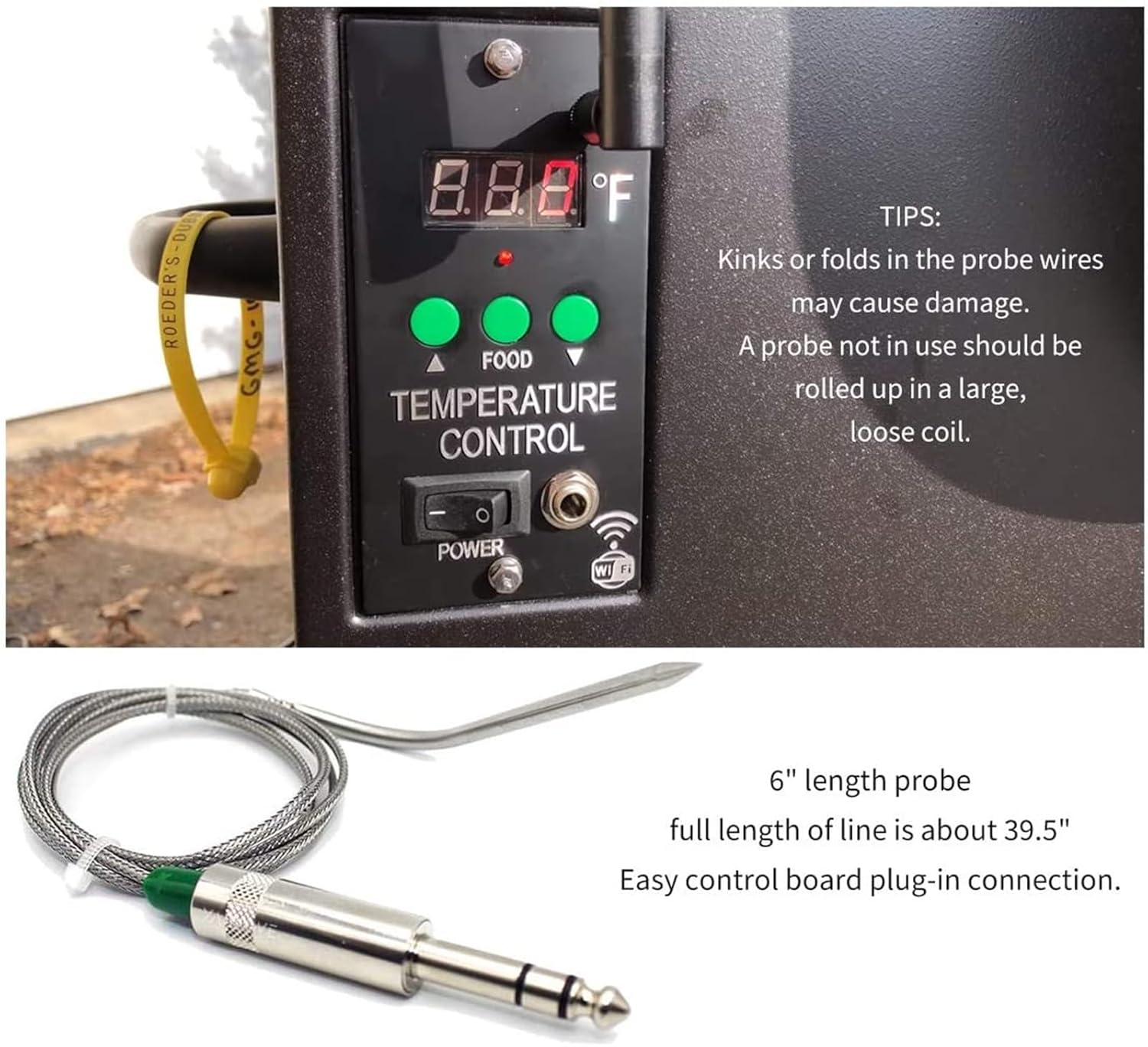 BBQ Replacement Parts Green Mountain Grills Digital Meat Temperature Probes for Jim, Daniel Boone & Davy Crockett Grills