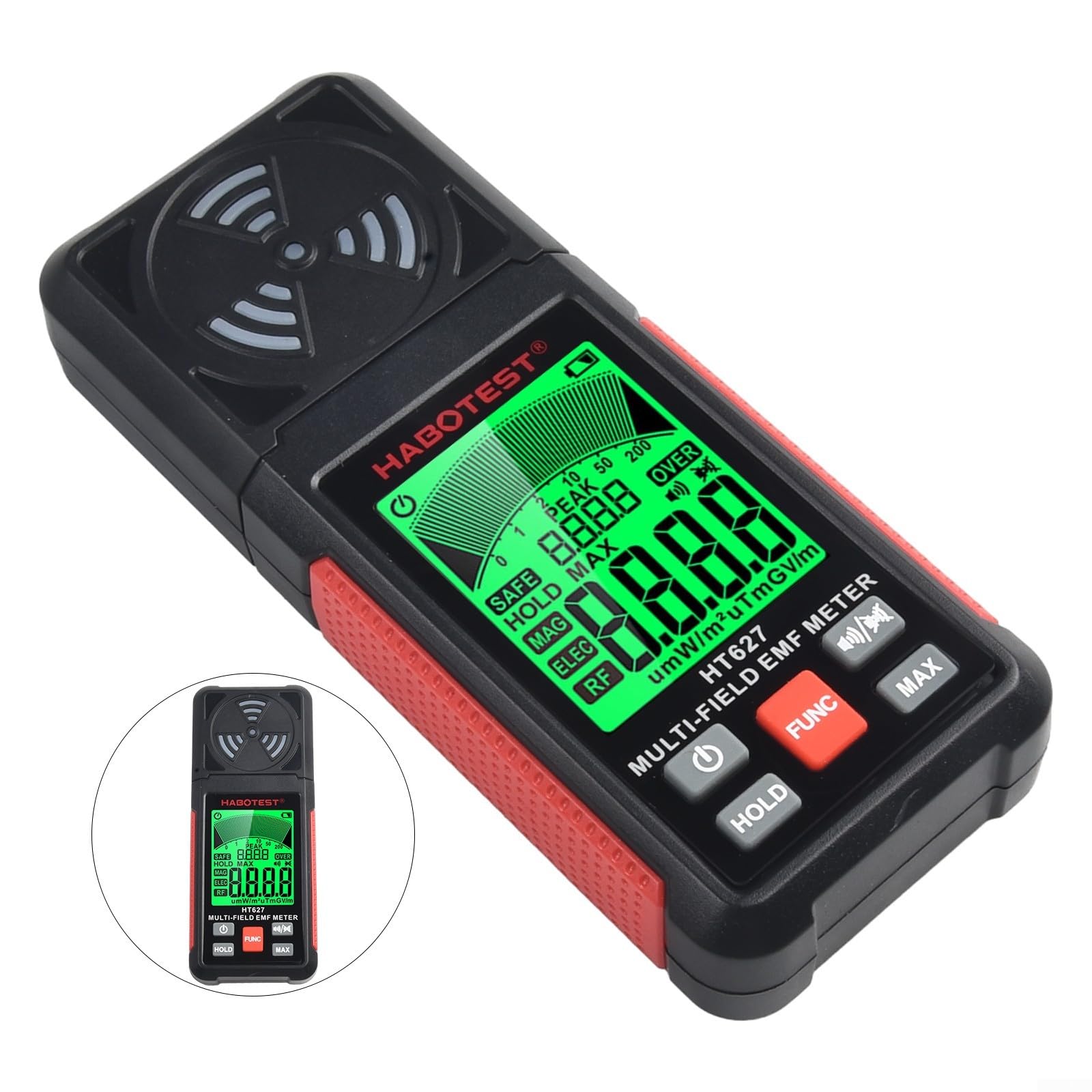 HT627 Outil de mesure de rayonnement électromagnétique pour champs électriques, détection RF
