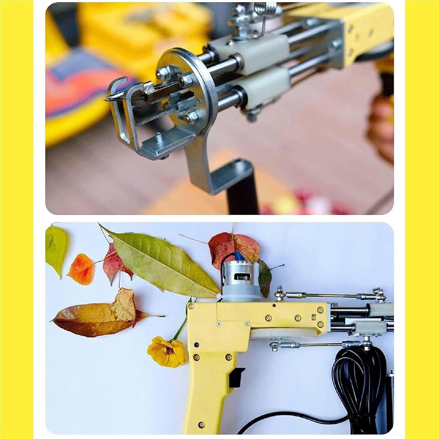 Carpet Tufting Gun,Cut Pile & Loop Rug Machine,Electric Carpet Weaving Flocking Starter Kit for High-Speed Weaving of Carpets-