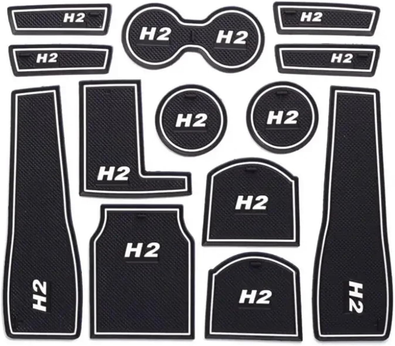 Car Gate Slot Pad Door Groove Mat Cup Armrest Storage Anti-Slip Mat Compatible with Great Wall Hover Haval H2 2014 2015 2016(2016 White Color)