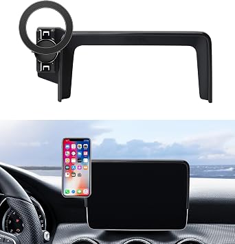 Car Phone Holder for 2015-2019 Mercedes Benz CLA / 2016-2020 GLA / 2017-2019 A-Class Accessories 8-Inch Screen Fixed Clip, 360 Rotation Phone Mount Compatible with MagSafe