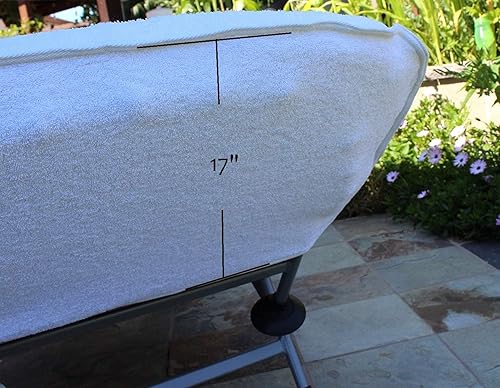 Miniatura 4 de Funda de lujo para tumbona de piscina con monograma, diseño bordado con letras en bloque, extraabsorbente, 100% algodón turco, rizo suave, estilo